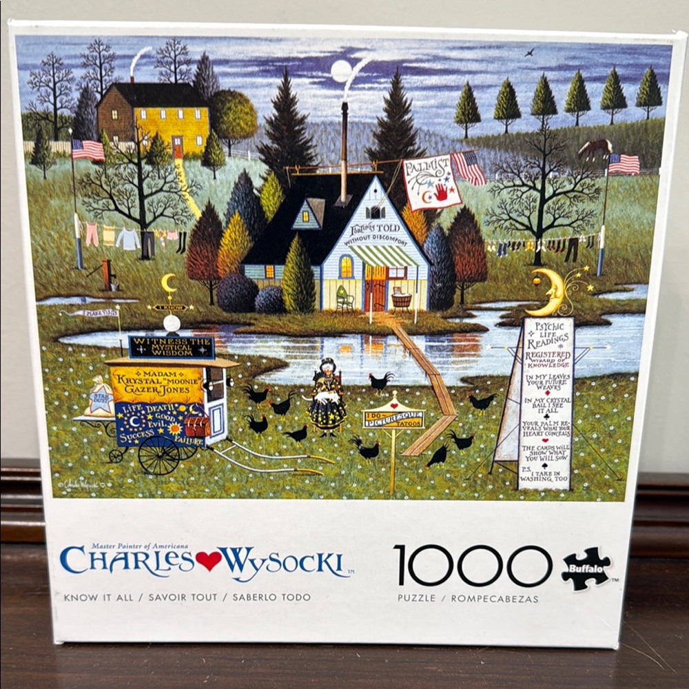 Charles Wysocki 1000 Piece Puzzle “Know it all”.
